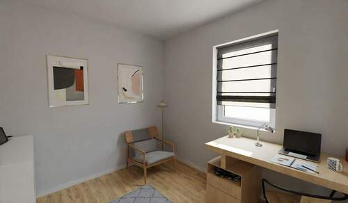 Komfortables Arbeitszimmer im neuen Zuhause - 