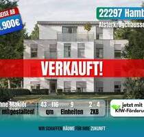 ++BESTPREIS++ NEUBAU 4 ZKB MIET-ENERGIESPAREND altersgerecht & großer Balkon - Hamburg Alsterdorf