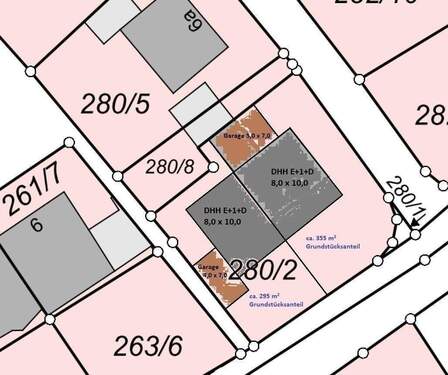 Lageplan 295 m² zu 355 m².jpg - Grundstück in Forstern zum Kaufen