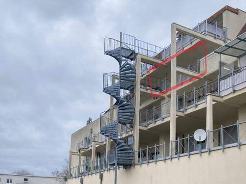 Rückansicht Lage Wohnung (rot) - 