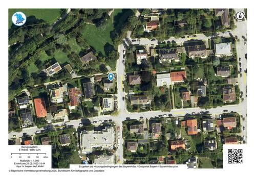 Lageplan Luftbild - Grundstück in München