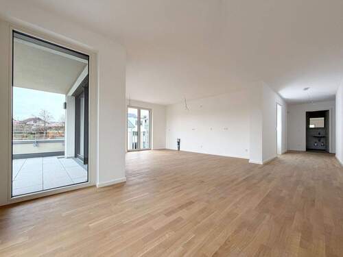 Wohnbereich mit Küche - Etagenwohnung mit 90,20 m&sup2; in Steinheim an der Murr zum Kaufen