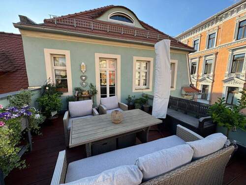 Dachterrasse - 3-Zimmer-Maisonette-Dachgeschosswohnung mit Dachterrasse im Herzen der Meißner Altstadt (2. OG DG) - MW5w2104