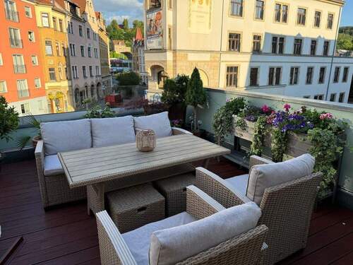 Dachterrasse - 3 Zimmer Etagenwohnung zur Miete in Meißen
