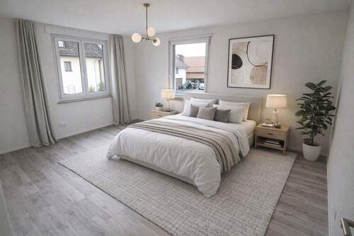 Schlafzimmer - 2 Zimmer Etagenwohnung zur Miete in Gailingen