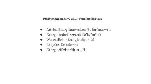 Energieangaben vermietetes Haus - 