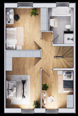 Kuschelalarm im Obergeschoss - 