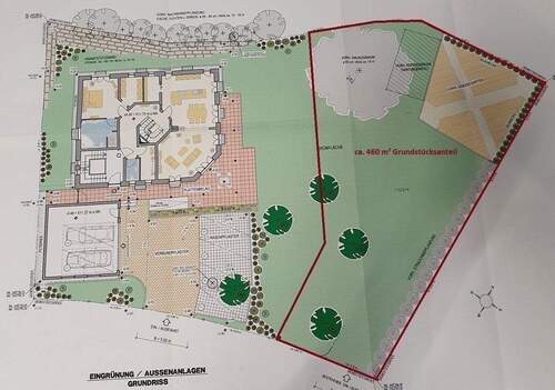 Lageplan mit ca. 460 m².jpg - 5 Zimmer Einfamilienhaus zum Kaufen in Finsing