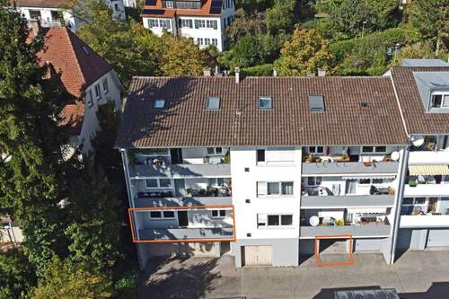 Luftbild Süd - 3 Zimmer Wohnung mit Balkon und Garage
