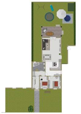 Erdgeschoss und Außenbereich - 