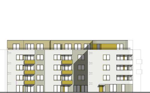 Ansicht von Süden - 4-Zimmerwohnung mit Fenstern in 3 Himmelsrichtungen!