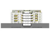 Ansicht von Westen & Schnitt d. Bauteil Oleander - 