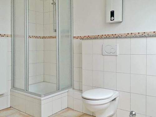 Blick auf die Dusche mit WC - 