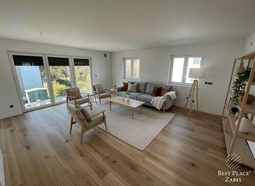 Visulisierrung Wohnzimmer - Neuwertige 2-Zimmer-Erdgeschosswohnung in Milbertshofen mit Gartenanteil