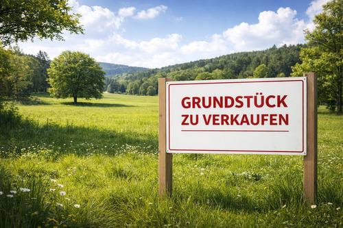 Grundstück Schild zu verkaufen.png - Natürlich zuhause - Neubaugrundstück im familienfreundlichen Viertel