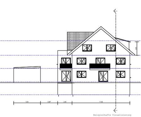 Geplante Westansicht - 