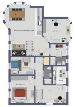 Gestaltungsvorschlag für 2 Wohneinheiten - 