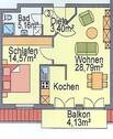 Grundriss der Wohnung - 