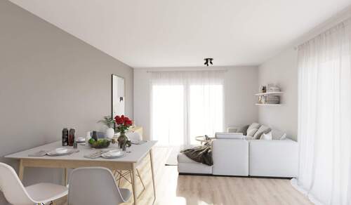 Ein lichtdurchflutetes Wohnzimmer zum wohligen Beisammensein - 4 Zimmer Etagenwohnung zum Kaufen in Germersheim