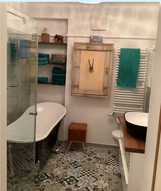 Badezimmer - Etagenwohnung mit 108,00 m&sup2; in Berchtesgaden zum Kaufen