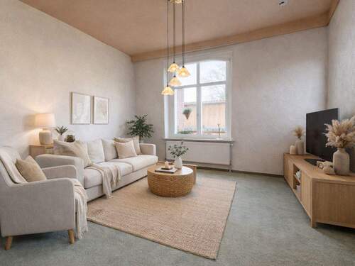 Wohnbereich visualisiert - Etagenwohnung mit 135,00 m&sup2; in Peine zum Kaufen