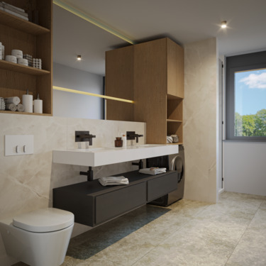 Illustration Bad - Etagenwohnung mit 51,50 m&sup2; in Stuttgart zum Kaufen