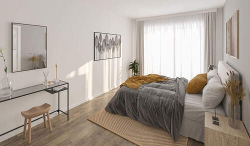 Gemütliches Schlafzimmer - 2 Zimmer Etagenwohnung in Düsseldorf