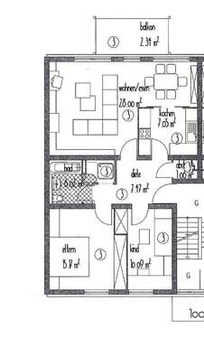 Whg. Nr. 3, 1. OG links - 