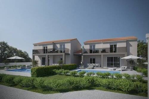 1 - Neubau Doppelhaushälfte mit Pool, stilvolle Architektur, Porec ca. 4 km