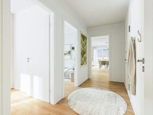 Visualisierung Flur - Beispielwohnung - Etagenwohnung mit 62,80 m&sup2; in Münster zum Kaufen