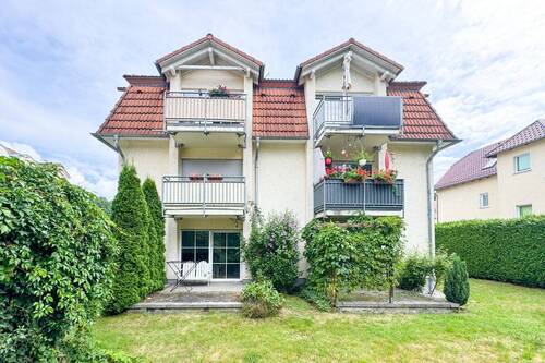 Rückansicht - Sonnige Terrassenwohnung im Dresdner Norden!
