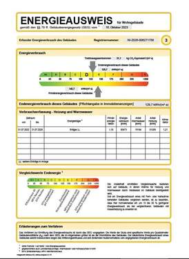 Energieausweis Teil des Wohngebäudes - 