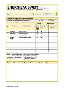 Energieausweis Teil des Wohngebäudes - 