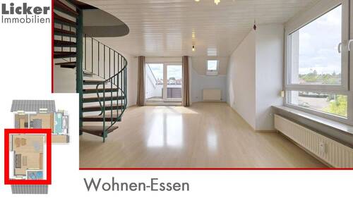 Wohnen-Essen - 3 Zimmer Etagenwohnung zum Kaufen in Aichwald