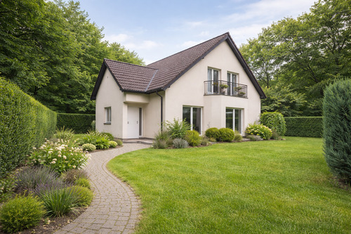 Fassadenansicht - Berlin-Lichtenberg: Traumhaft ruhiges Einfamilienhaus mit sonniger Terrasse, großem Garten & hoher Wohnqualität in begehrter Lage