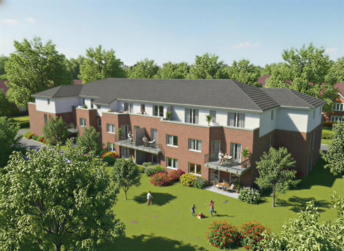 SOOLA - Objektansicht (Visualisierung) - Terrassenwohnung mit 65,60 m&sup2; in Reppenstedt zum Kaufen