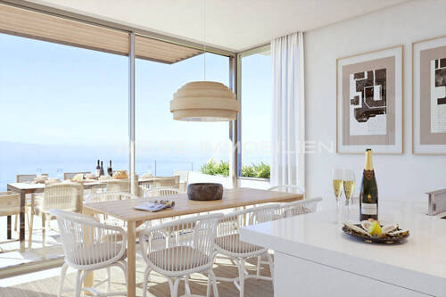 Essbereich mit Meerblick - 3 Zimmer Etagenwohnung in Teneriffa