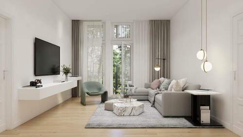 Wohnzimmer - 3 Zimmer Etagenwohnung in Berlin