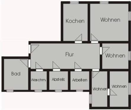 Bild 2 - 4 Zimmer Etagenwohnung zur Miete in Ilmenau