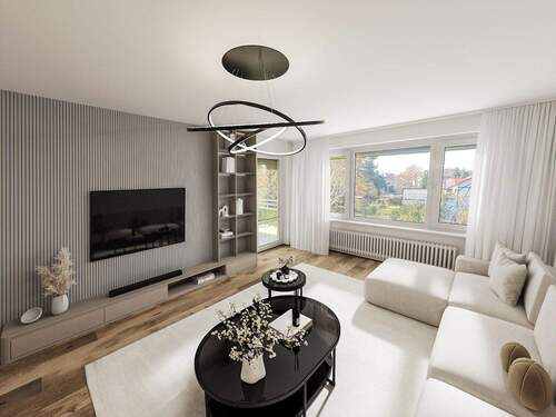 Bild 1 - Hochwertig sanierte 3 Zimmer Wohnung mit sonniger Loggia