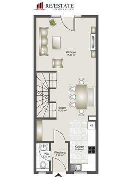 Offener Koch-/Ess-/Wohnbereich im EG - Grundstück in München / Allach-Untermenzing zum Kaufen