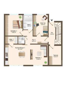 3-Zimmer-Gartenwohnung - 