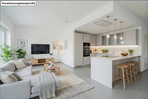 Wohnzimmer&Küche - Etagenwohnung mit 91,00 m&sup2; in Nürnberg zum Kaufen