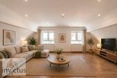 Beispielfoto der Einrichtung (KI-gestützt generiert) - Über den Dächern von Massenbachhausen: 3-Zimmer-Dachgeschosswohnung mit Balkon & Galeriestudio