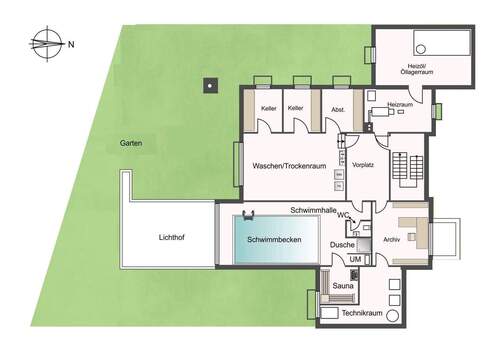 Untergeschoss & eigener Garten - 