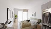 Helles und komfortables Schlafzimmer - 