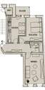 Grundriss - 2 Zimmer Etagenwohnung zur Miete in Chemnitz