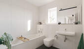 Ein Tageslichtbad mit Badewanne - Etagenwohnung mit 105,30 m² in Bensheim zum Kaufen