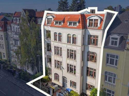 Seitenansicht - Mehrfamilienhaus, Wohnhaus in Neumünster