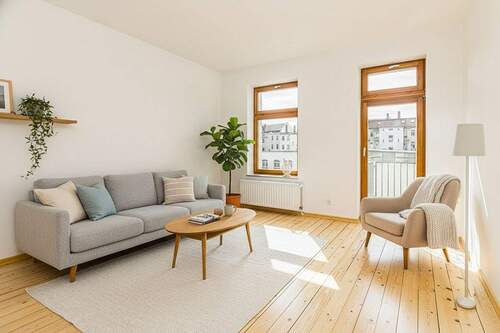 Unverbindliche Visualisierung - Helle 2-Zimmer-Wohnung mit Balkon im Denkmalhaus